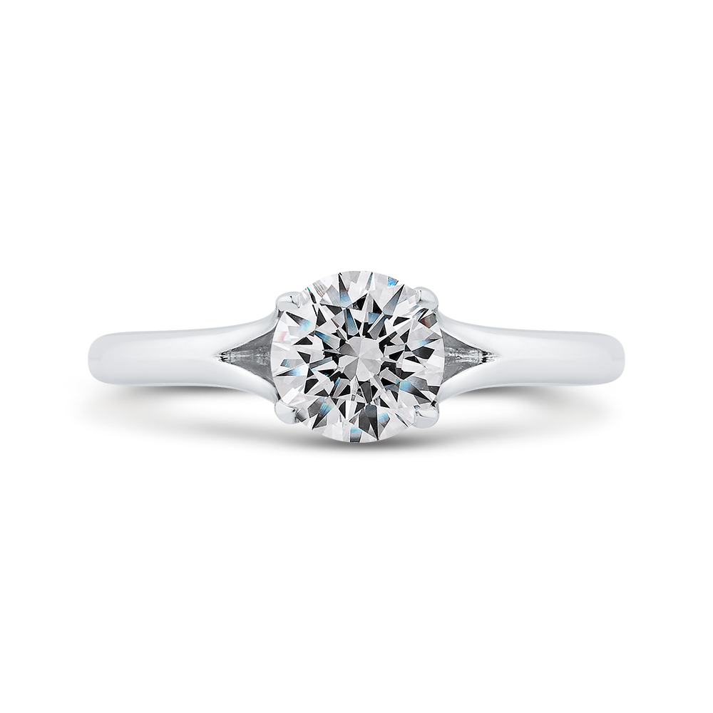 CA0503E-W-1.00 Bridal Jewelry Carizza White Gold Round Solitaire Engagement Rings