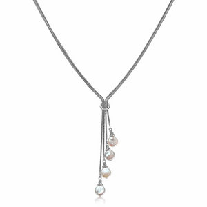 four strand coin pearl lariat