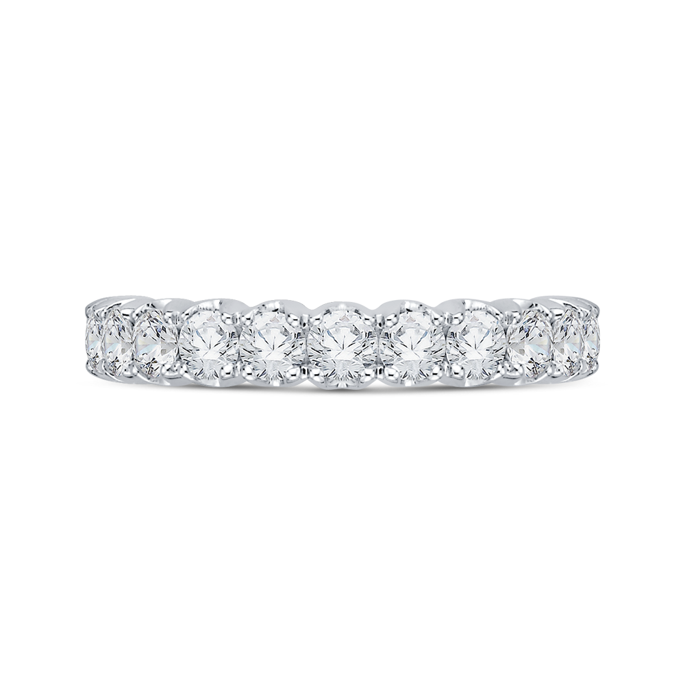 CA0037B-37W Bridal Jewelry Carizza White Gold Round Diamond Wedding Bands