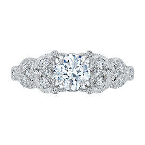 CA0043E-37W Bridal Jewelry Carizza White Gold Round Diamond Engagement Rings
