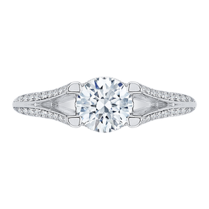 CA0066E-37W Bridal Jewelry Carizza White Gold Round Diamond Engagement Rings