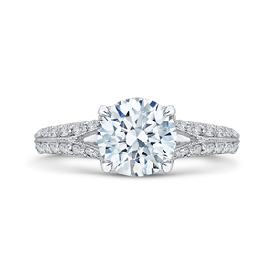 CA0082E-37W-1.50 Bridal Jewelry Carizza White Gold Round Diamond Engagement Rings