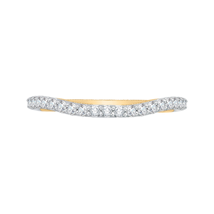 CA0123B-37WY Bridal Jewelry Carizza White Gold Rose Gold Yellow Gold Round Diamond Wedding Bands