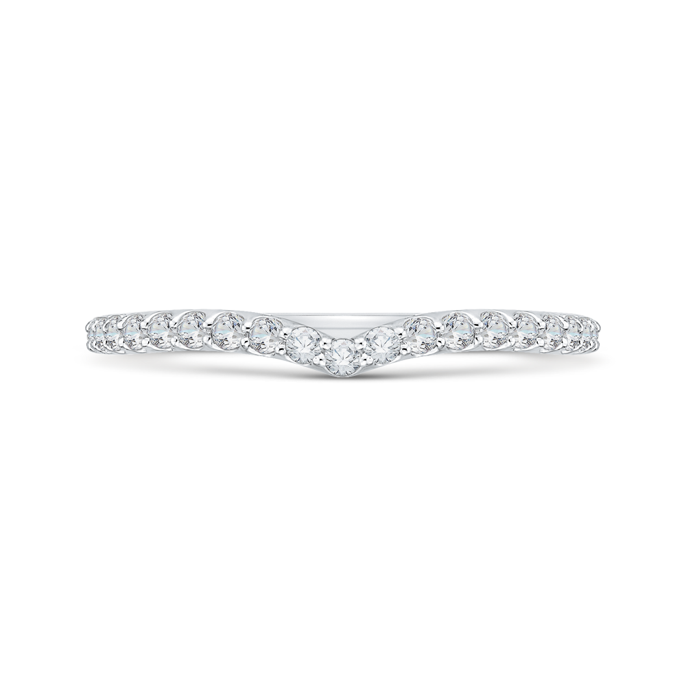 CA0126BQ-37W-1.50 Bridal Jewelry Carizza White Gold Round Diamond Wedding Bands