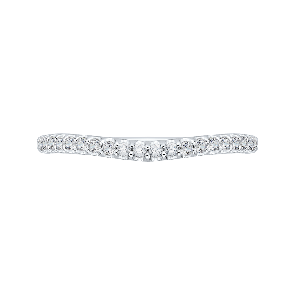 CA0156BH-37W-1.50 Bridal Jewelry Carizza White Gold Round Diamond Wedding Bands