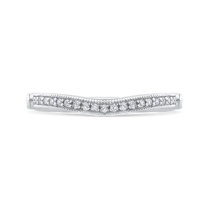 CA0225BH-37W-1.50 Bridal Jewelry Carizza White Gold Round Diamond Wedding Bands