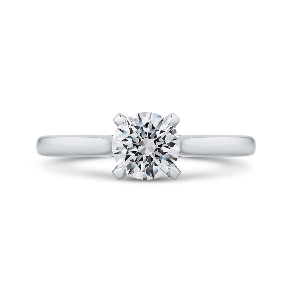CA0240E-37W-.75 Bridal Jewelry Carizza White Gold Round Diamond Engagement Rings