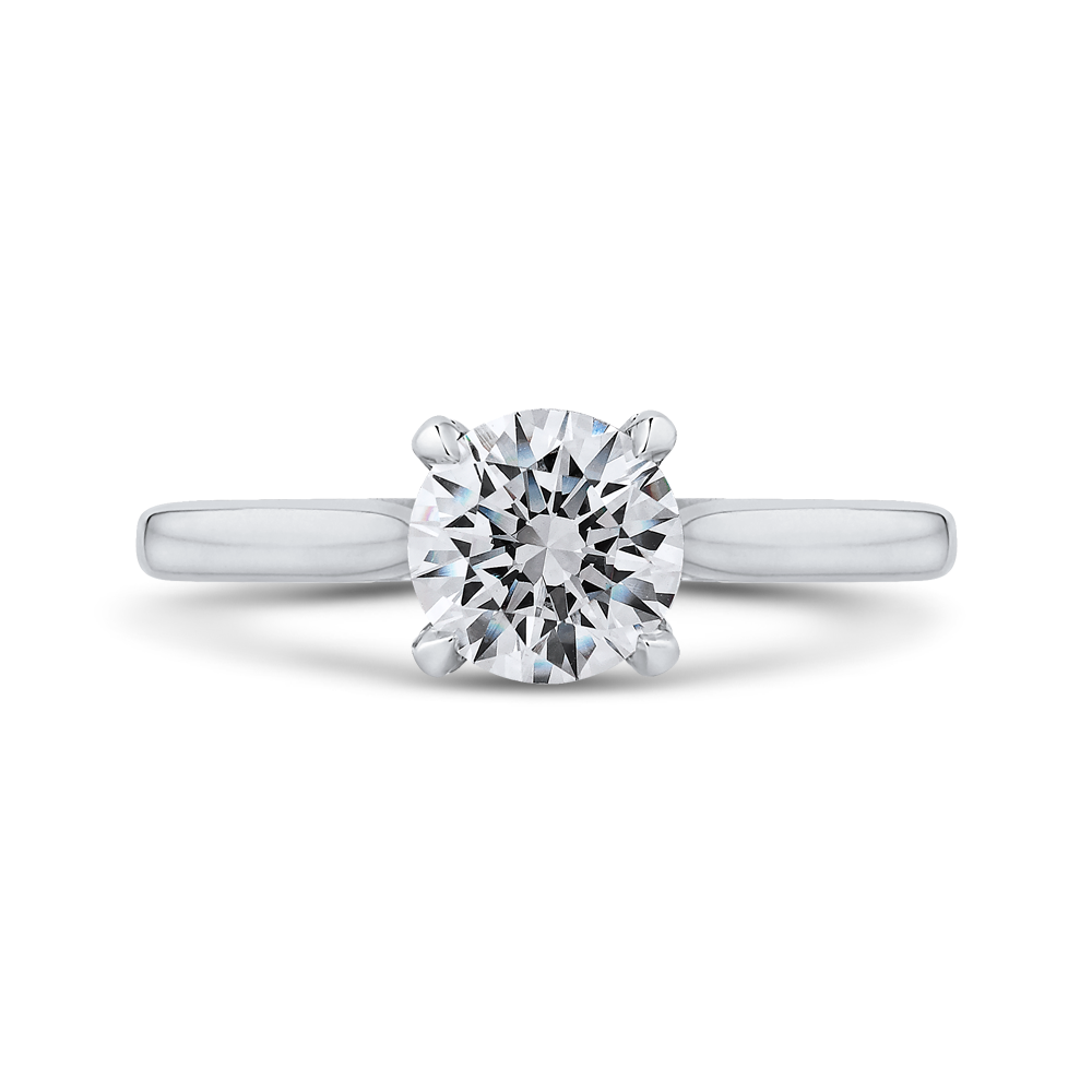 CA0240E-37W-1.00 Bridal Jewelry Carizza White Gold Round Diamond Engagement Rings