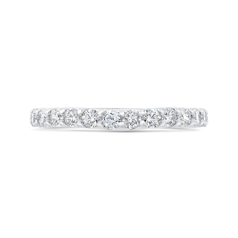 CA0249BQ-37W-2.00 Bridal Jewelry Carizza White Gold Round Diamond Wedding Bands