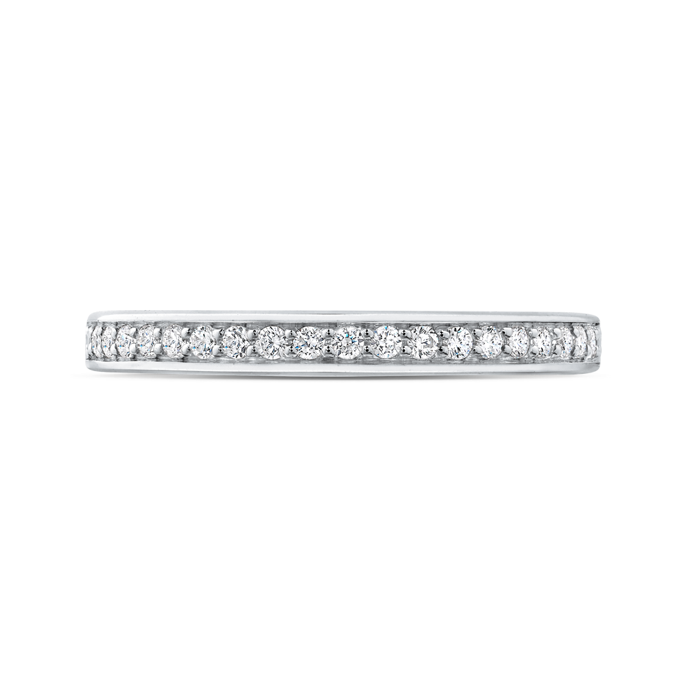 CA0268BH-37W-1.50 Bridal Jewelry Carizza White Gold Round Diamond Wedding Bands