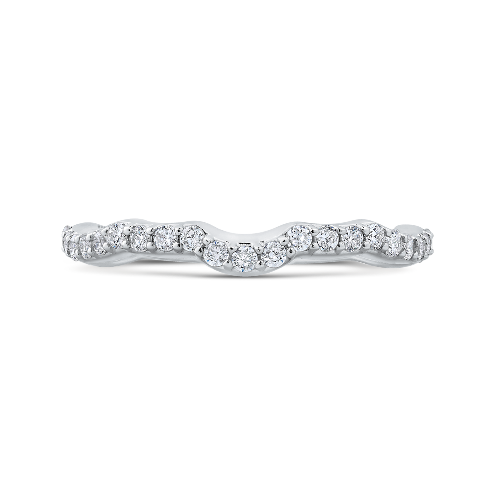 CA0269BQ-37W-1.00 Bridal Jewelry Carizza White Gold Round Diamond Wedding Bands
