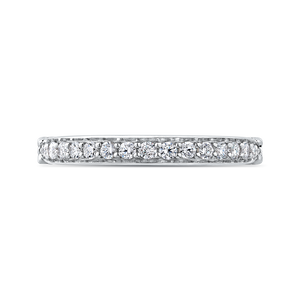 CA0270BH-37W-1.00 Bridal Jewelry Carizza White Gold Round Diamond Wedding Bands