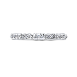 CA0281B-37W-1.50 Bridal Jewelry Carizza White Gold Round Diamond Wedding Bands