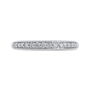 CA0283BH-37W-1.50 Bridal Jewelry Carizza White Gold Round Diamond Wedding Bands