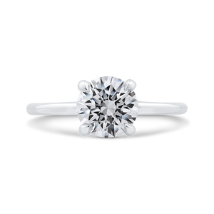 CA0357E-37W-1.50 Bridal Jewelry Carizza White Gold Round Diamond Engagement Rings