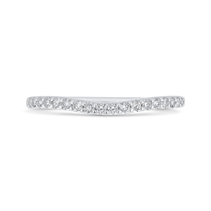 CA0403BQ-37W-1.50 Bridal Jewelry Carizza White Gold Round Diamond Wedding Bands