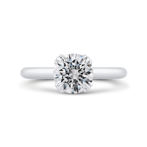 CA0417E-37W-1.50 Bridal Jewelry Carizza White Gold Round Diamond Engagement Rings