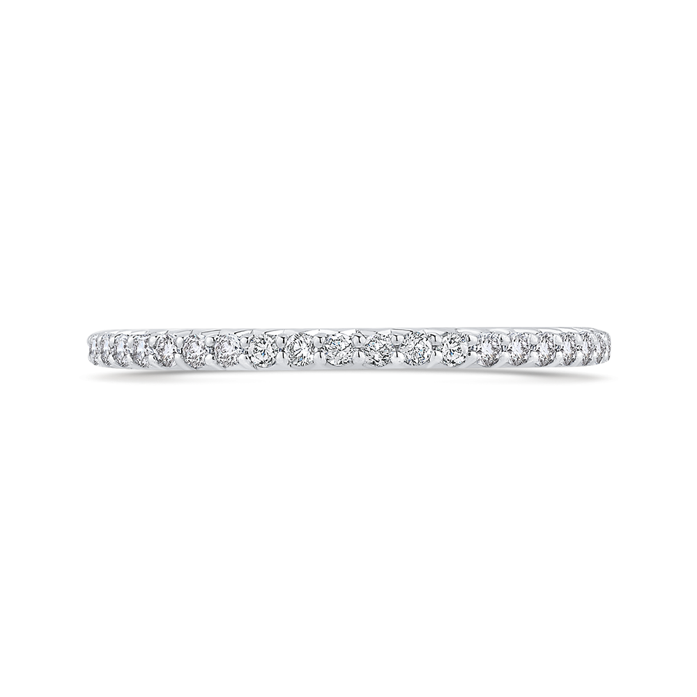 CA0418BH-37W-1.50 Bridal Jewelry Carizza White Gold Round Diamond Wedding Bands