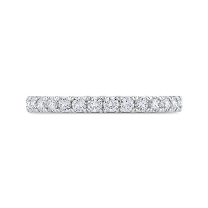 CA0443BH-37W-1.00 Bridal Jewelry Carizza White Gold Round Diamond Wedding Bands