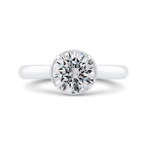 CA0466E-37W-1.50 Bridal Jewelry Carizza White Gold Round Diamond Engagement Rings
