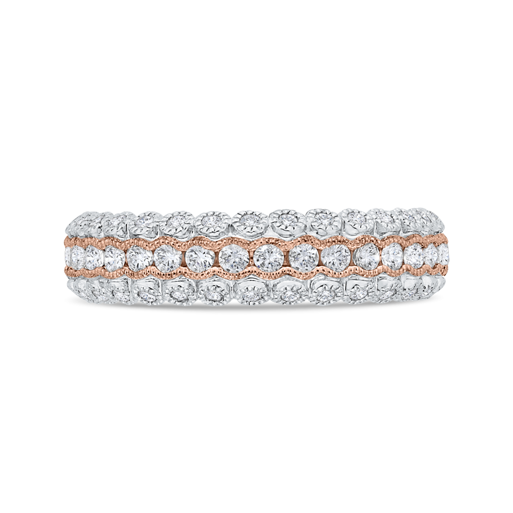 CA0475BH-37WP-1.50 Bridal Jewelry Carizza White Gold,Rose Gold Diamond Wedding Bands