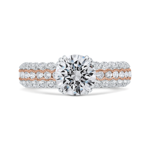 CA0475EH-37WP-1.50 Bridal Jewelry Carizza White Gold,Rose Gold Round Diamond Engagement Rings