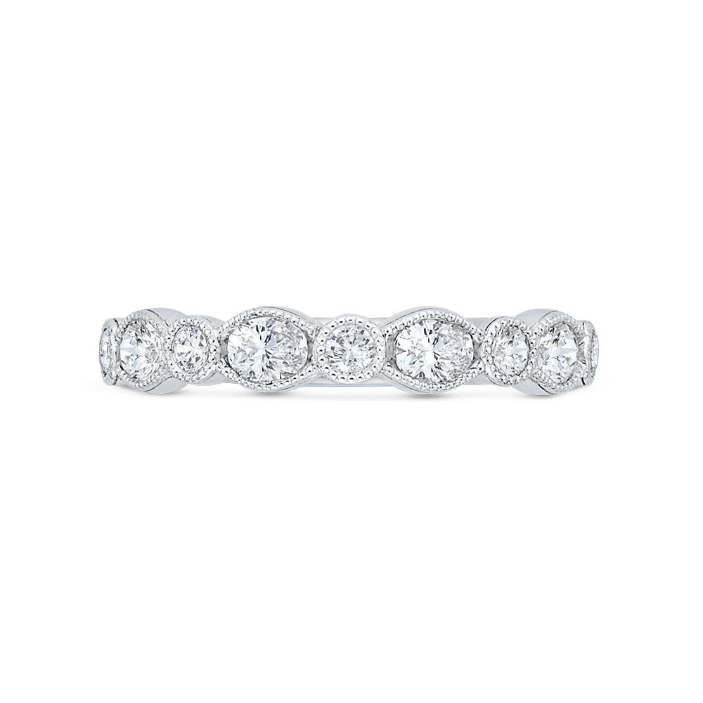 CA0493BH-37W-1.00 Bridal Jewelry Carizza White Gold Diamond Wedding Bands