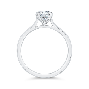 14K White Gold Solitaire Engagement Ring (Semi-Mount)