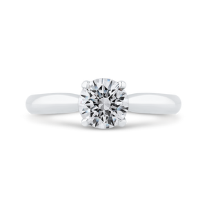CA0495E-37W-1.00 Bridal Jewelry Carizza White Gold Round Diamond Engagement Rings