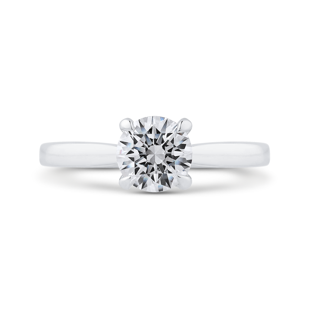 CA0498E-37W-1.00 Bridal Jewelry Carizza White Gold Round Diamond Engagement Rings