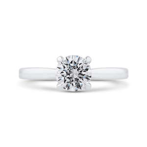CA0498E-37W-1.00 Bridal Jewelry Carizza White Gold Round Diamond Engagement Rings