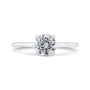 CA0500E-37W-1.00 Bridal Jewelry Carizza White Gold Round Diamond Engagement Rings