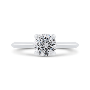 CA0506E-W-1.00 Bridal Jewelry Carizza White Gold Round Solitaire Engagement Rings