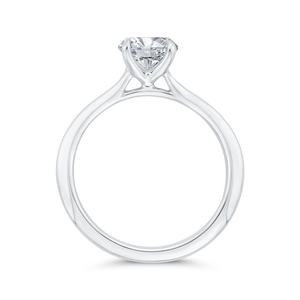 14K White Gold Solitaire Engagement Ring (Semi-Mount)