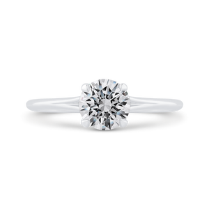 CA0509E-W-1.00 Bridal Jewelry Carizza White Gold Round Solitaire Engagement Rings