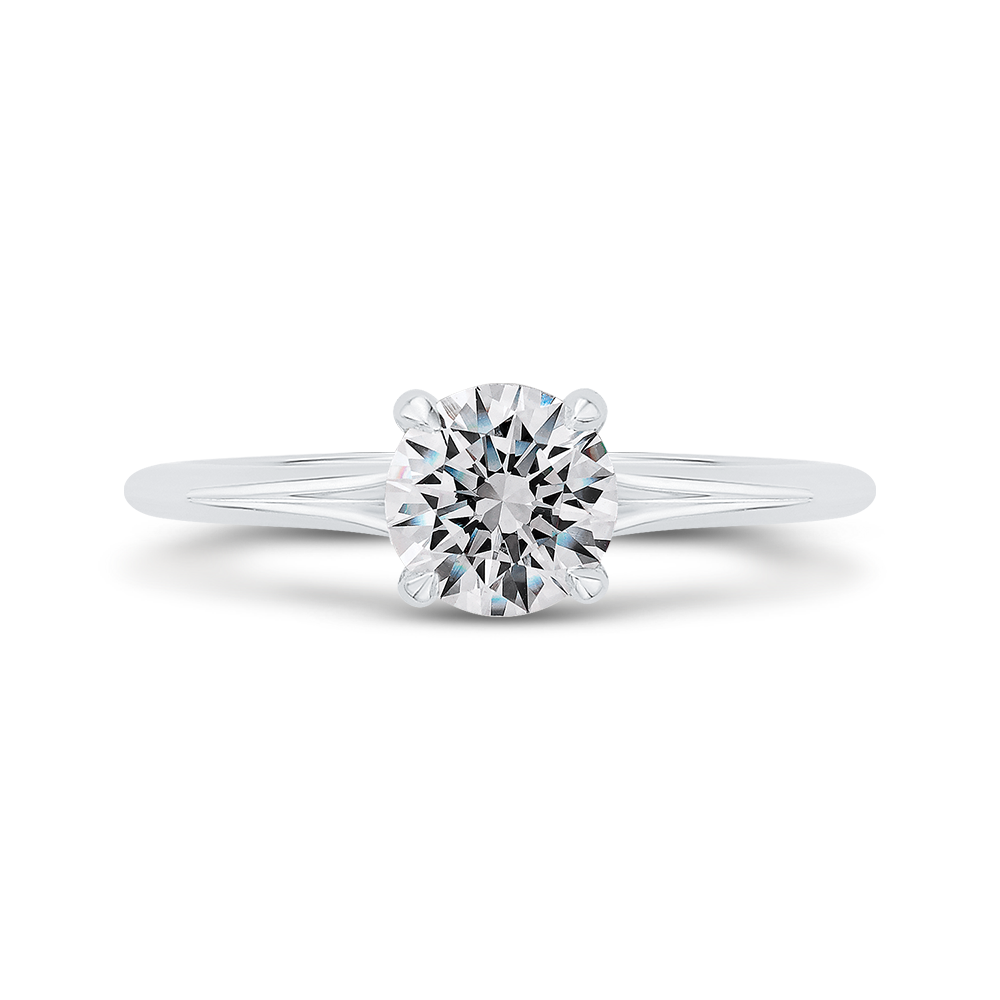 CA0510E-37W-1.00 Bridal Jewelry Carizza White Gold Round Diamond Engagement Rings