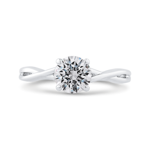 CA0511E-W-1.00 Bridal Jewelry Carizza White Gold Round Solitaire Engagement Rings