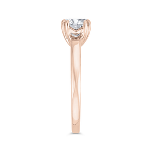14K Rose Gold Solitaire Engagement Ring (Semi-Mount)