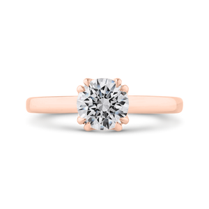 CA0513E-P-1.00 Bridal Jewelry Carizza Rose Gold Round Solitaire Engagement Rings