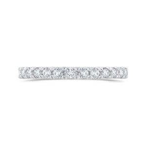CAA0428BH-37W-1.10 Bridal Jewelry Carizza White Gold Round Diamond Wedding Bands