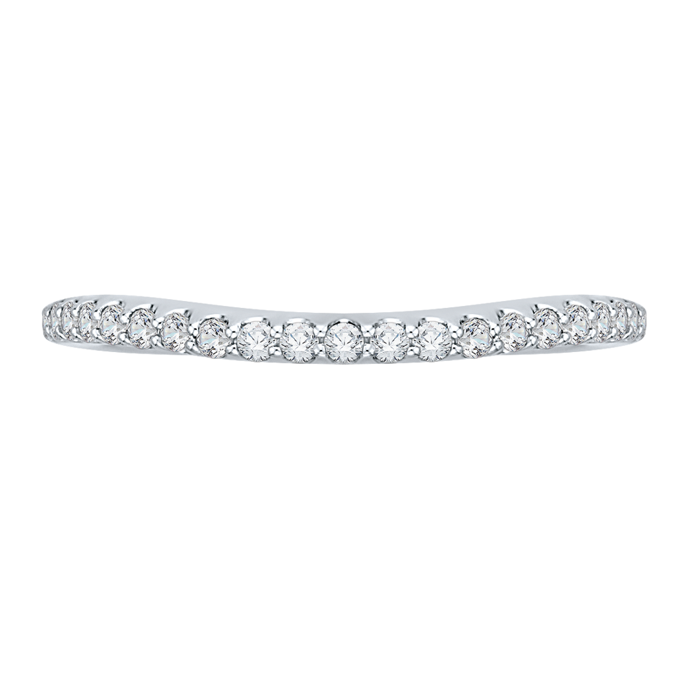 CAO0179BH-37W-1.50 Bridal Jewelry Carizza White Gold Round Diamond Wedding Bands