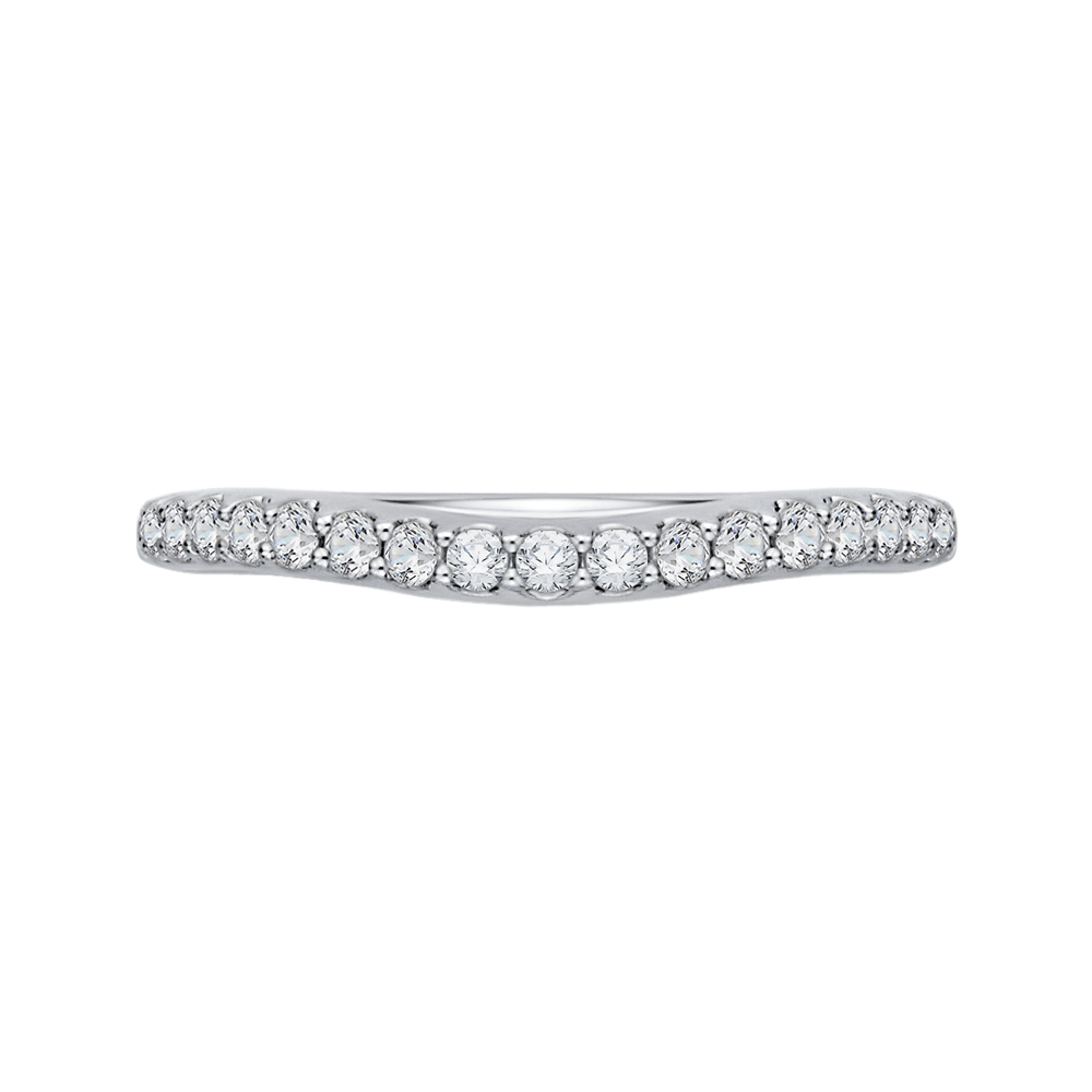 CAO0193BH-37W-1.50 Bridal Jewelry Carizza White Gold Round Diamond Wedding Bands