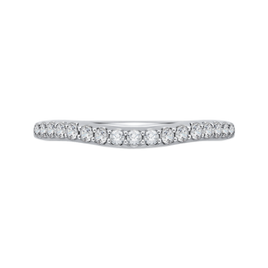 CAO0193BH-37W-1.50 Bridal Jewelry Carizza White Gold Round Diamond Wedding Bands