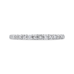 CAO0243BH-37W-1.50 Bridal Jewelry Carizza White Gold Round Diamond Wedding Bands