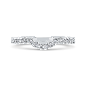 CAO0265B-37W-2.00 Bridal Jewelry Carizza White Gold Round Diamond Wedding Bands