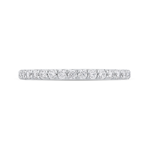CAO0406BQ-37W-1.50 Bridal Jewelry Carizza White Gold Round Diamond Wedding Bands