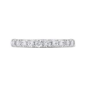 CAO0435BH-37W-1.00 Bridal Jewelry Carizza White Gold Round Diamond Wedding Bands