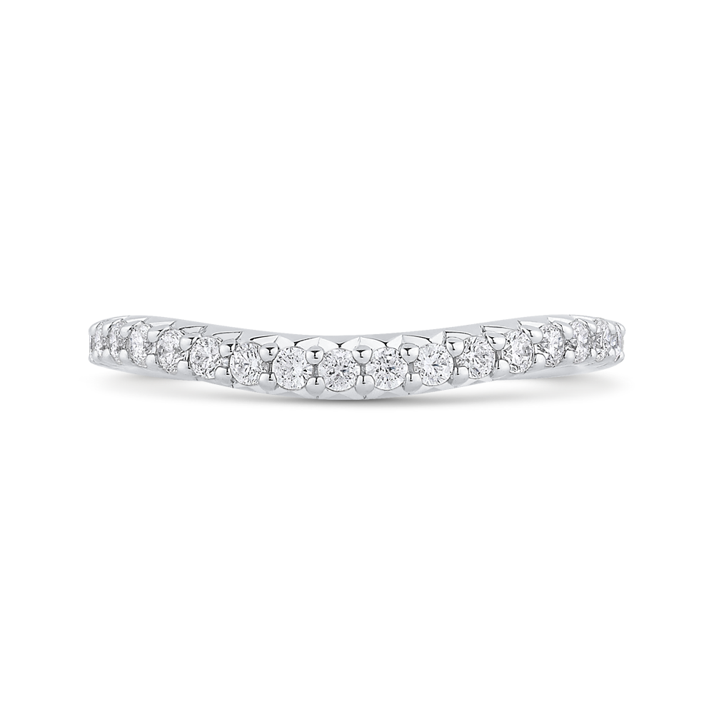 CAQ0422BH-37W-2.00 Bridal Jewelry Carizza White Gold Round Diamond Wedding Bands