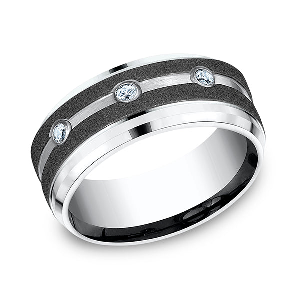 cobalt comfort-fit diamond wedding ring
