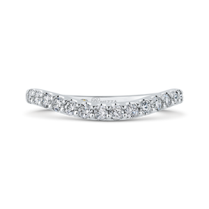 PR0173B-44W-.75 Bridal Jewelry Carizza White Gold Round Diamond Wedding Bands